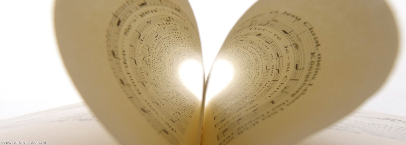 Notenblatt in Herzform