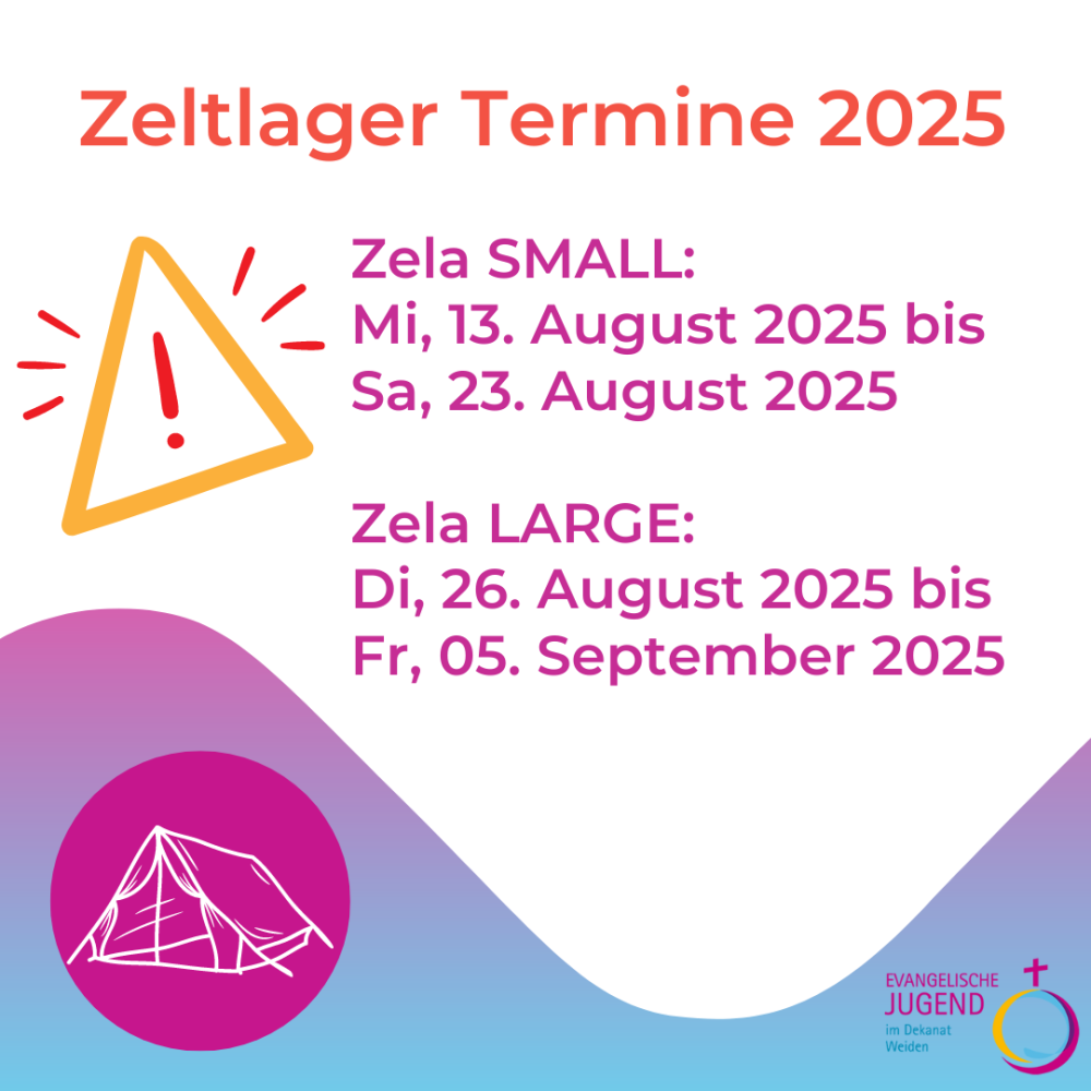 Zeltlagertermine für 2025