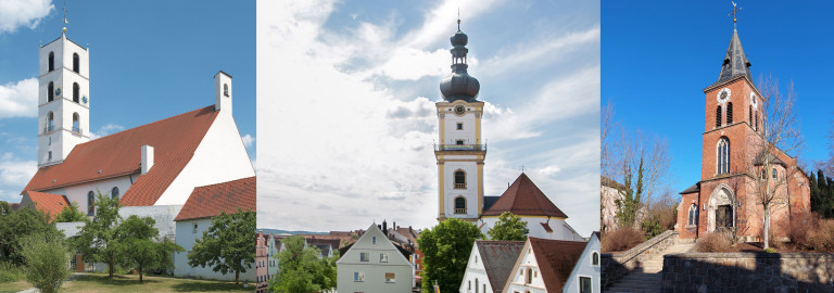 Drei Dekanatskirchen in Sulzbach-Rosenberg, Weiden und Cham